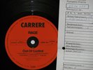 RAGE -Out Of Control- LP 1981 Carrere Archiv-Copy mint