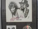 Ron Wood (Rolling Stones) und Bo Diddley Autogramme - gerahmt/framed