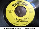 ? LOU JOHNSON 'Unsatisfied' RARE YELLOW ORIGINAL northern soul 45