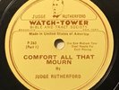 Jehovah's Witnesses Judge Rutherford-Comfort All That Mourn set of 7 12