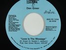 Modern Soul Disco 45 - Dan Greer - Love Is The Message - Beale St. VG++ rare