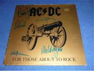 AC/DC - ORIGINAL FULLY SIGNED VINYL LP ALBUM - For those about to Rock