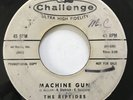 RARE The Riptides Machine Gun Deep Blue 7” 45 Challenge 59058 Surf Rock PROMO