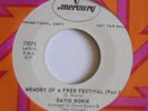 DAVID BOWIE - MEMORY OF A FREE FESTIVAL RARE U.S. MERCURY PROMO 7