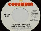 Soul 45-GLORIA TAYLOR-Deep Inside You-COLUMBIA PROMO 4-45986-Monster Deep Soul