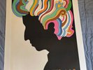 Original BOB DYLAN '67 MILTON GLASER Greatest Hits Poster On LINEN  Nobel MOMA