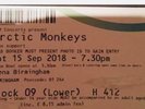 2 X Arctic Monkeys Tickets 15th Sept Birmingham Barclaycard Arena