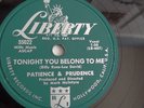Patience And Prudence - 78rpm single 10-inch – Liberty #55022 Tonight You Belong