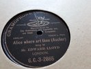 MR EDWARD LLOYD ALICE WHERE ART THOU GRAMOPHONE CONCERT GC-3-2865