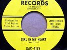 KAC TIES orig. STRONG VG+ KAPE doowop 45 GIRL IN MY HEART   HAPPY BIRTHDAY PC187