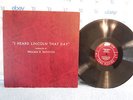 William R. Rathvon, I Heard Lincoln That Day, Trans Radio Records TR 671 ETCHED