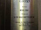 Boy George/Culture Club 1984 ASCAP US Music Award 