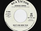 Northern Soul 45 - Barbara Cooper - What's One More Tear - RCA Victor - VG+ mp3