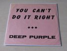 DEEP PURPLE you can't do/you can't do 1974 US WB 8049 45 W PROMO SHEET EX- RARE