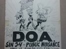 TSOL, DOA, SIN 34, Rare Punk Rock Concert Poster, 11x17, SHAWN KERRI ART