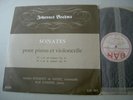 BRAHMS Sonatas for Piano and Cello Annlies Schmidt de Neveu Knieper vinyl LP