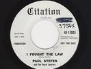 '62 TwinSpin Rockers PAUL STEFEN I Fought the Law/Say Mama CITATION DJ VG+ HEAR
