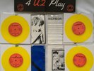 U2 - 4 U2 PLAY limited IRISH 4 x 7” singles Pack YELLOW VINYL pvc foldout RARE