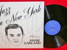HANK GARLAND Jazz In New York AUTOGRAPHED Signed LP RECORD Private Press RARE