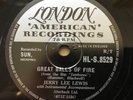 Jerry Lee Lewis 78  London records EX Great Balls Of Fire / Mean Woman Blues