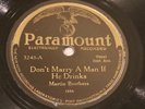 COUNTRY MCGHEE & WELLING Don't Marry A Man If He Drinks PARAMOUNT 3248 E