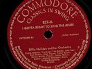 BILLIE HOLIDAY.I GOTTA RIGHT TO SING THE BLUES / YESTERDAYS.78.COMMODORE