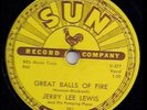Jerry Lee Lewis Great Balls of Fire 78rpm N- Cond. SUN 281. Rock & Roll Legend