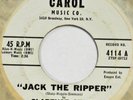 CLARENCE STACY Jack the Ripper CAROL 45 Halloween doo wop rocker 7” HEAR