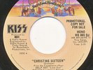 KISS on Casablanca —CHRISTINE SIXTEEN— usa rock 45 | PROMO COPY | VG++