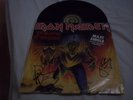 IRON MAIDEN NUMBER OF THE BEAST 12 SINGLE VINYL SIGNED ADRIAN SMITH DICKINSON
