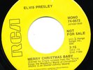 Elvis Presley 45 PROMO YELLOW LABEL 74-0572 MERRY CHRISTMAS BABY