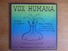 Vox Humana - Alfred Wolfsohn - Folkways vinyl LP record FPX123 1956 VG/VG+