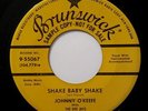 45 rpm record JOHNNY O'KEEFE ROCK PROMO SHAKE BABY SHAKE Brunswick 55067