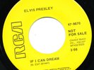 Elvis Presley 45 PROMO YELLOW LABEL If I Can Dream EDGE OF REALITY Live A Little