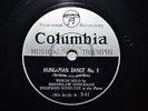 78rpm BRONISLAW HUBERMAN violin BRAMHS Dance / JOSEF SZIGETI violin BACH Gavotte