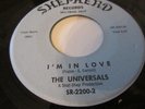 THE UNIVERSALS RARE DOO WOP SOUL 45 ON SHEPHERD I'M IN LOVE /A LOVE ONLY YOU
