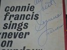 SIGNED CONNIE FRANCIS SONGS NEVER ON SUNDAY LP PROMO STAMP MGM MONO E 3965 1961