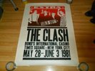THE CLASH - BONDS CASINO ORIG SILK SCREENED BILLBOARD POSTER 30.5
