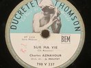 78 T RPM DUCRETET THOMSON Charles Aznavour 