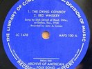 Library of Congress Archive of American Folk Song AAFS 100 Dick Devall