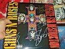 GUNS N ROSES BEAUTIFULLY signed appetite for destruction SKULL CROSS COVER  lp