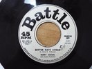 RARE NORTHERN SOUL-BATTLE RECORDS 45914-BOBBY ADAMS-BETTER DAYS AHEAD-PROMO-45