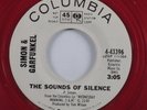 Rock 45 SIMON & GARFUNKEL The Sounds Of Silence COLUMBIA VG+ red wax promo HEAR