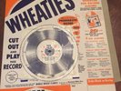 Wheaties Flat Cardboard Record ON TOP OF Dixie Rare Advertisement Phonograph