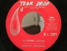 JOHNNY MITCHELL 45 Blinking Lights CRAZY CAJUN ROCKABILLY TEAR DROP PROMO