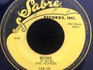 Rare Original R&B 45 FIVE ECHOES: So Lonesome / Broke 45 Sabre 105 NEAR MINT