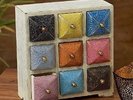 Culture Vulture Eastern Promise Mini Chest Wooden Draws Desk Top