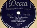 Decca 27720 Louis Armstrong I Get Ideas / A Kiss To Build A Dream On 78 RPM E E