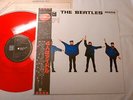 BEATLES HELP JAPAN ORIGINAL 1982  UK CUTTING LIMITED MONO RED COLOR VINYL W/OBI
