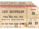 LED ZEPPELIN CONCERT TICKET EARLS COURT 1975 ORIGINAL